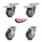 Service Caster 4 Inch Thermoplastic Rubber Wheel Swivel Top Plate Caster Total Lock Brake, 2PK SCC-TTL20S414-TPRB-2-S-2 - alternate 6